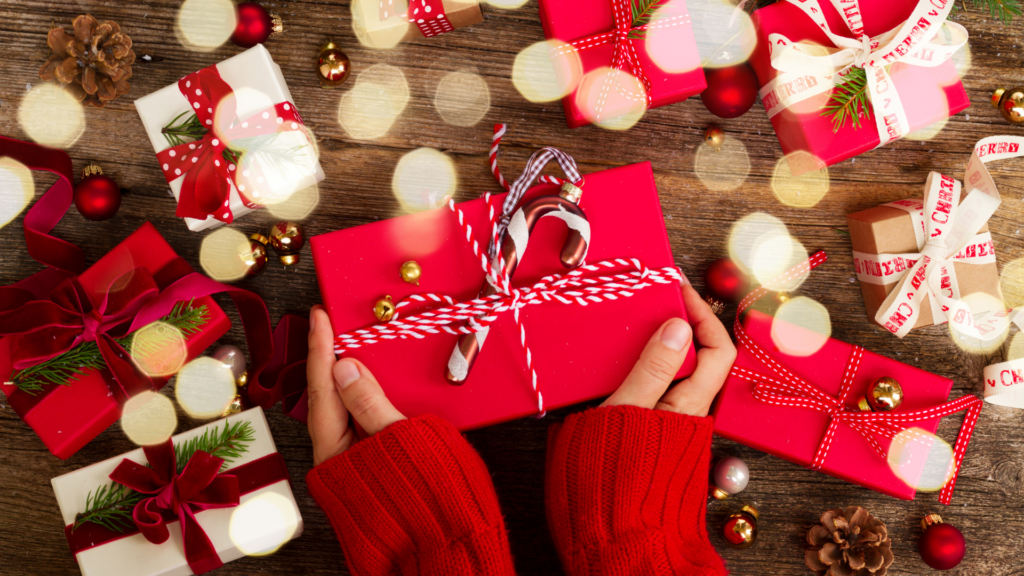 gifts in red boxes | home-inspired holiday gift guide