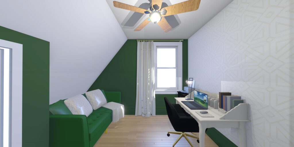 Guest Bedroom Rendering - Bold Art Deco - Image 3